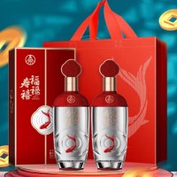 五粮液股份 福禄寿禧经典纯粮固态优级浓香型白酒52度500ml*2瓶宴请送礼